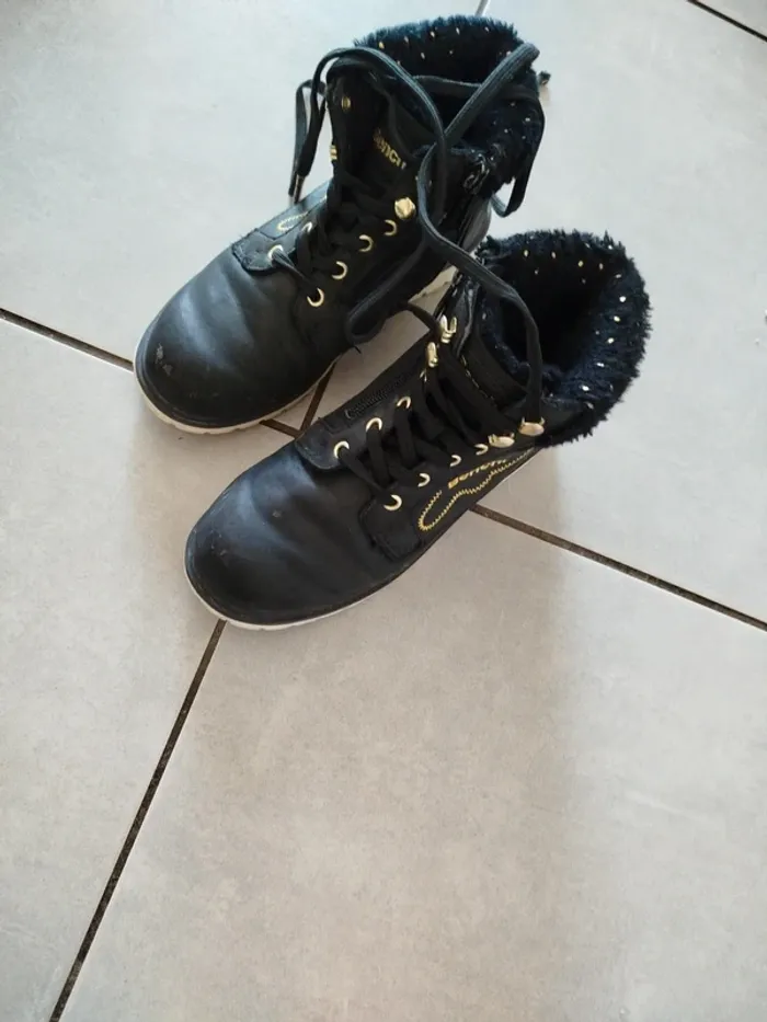 Chaussures montantes noir bench porte taille 34 - photo numéro 3