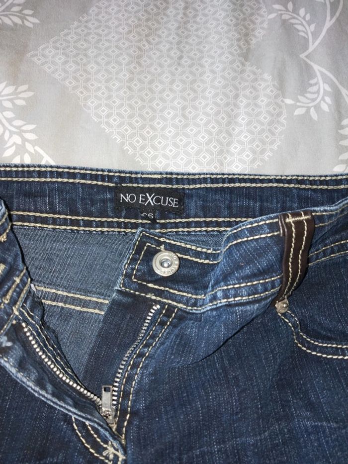 Pantacourt jean taille basse - photo numéro 3