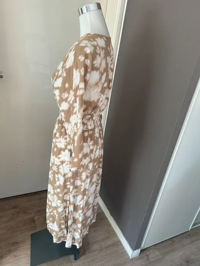 Goa robe, femme, imprimer florale beige et crème, taille 3/40 - photo numéro 5