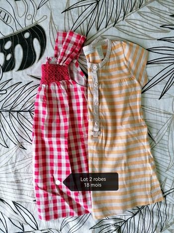 Lot 2 robes été fille 18 mois