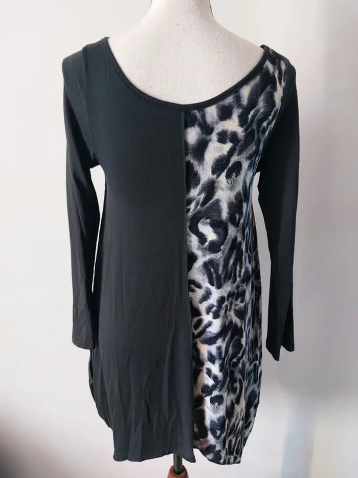 Tunique noire mouchetée taille 40 - photo numéro 5