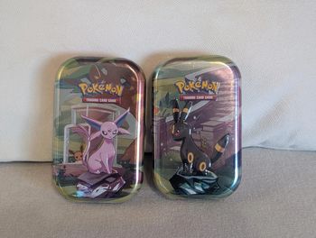 2 Mini Tin Pokémon Noctali et Mentali Évolutions Prismatiques EV8.5 Fr