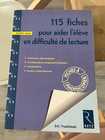 115 fiches pour aider l’élève en difficulté de lecture