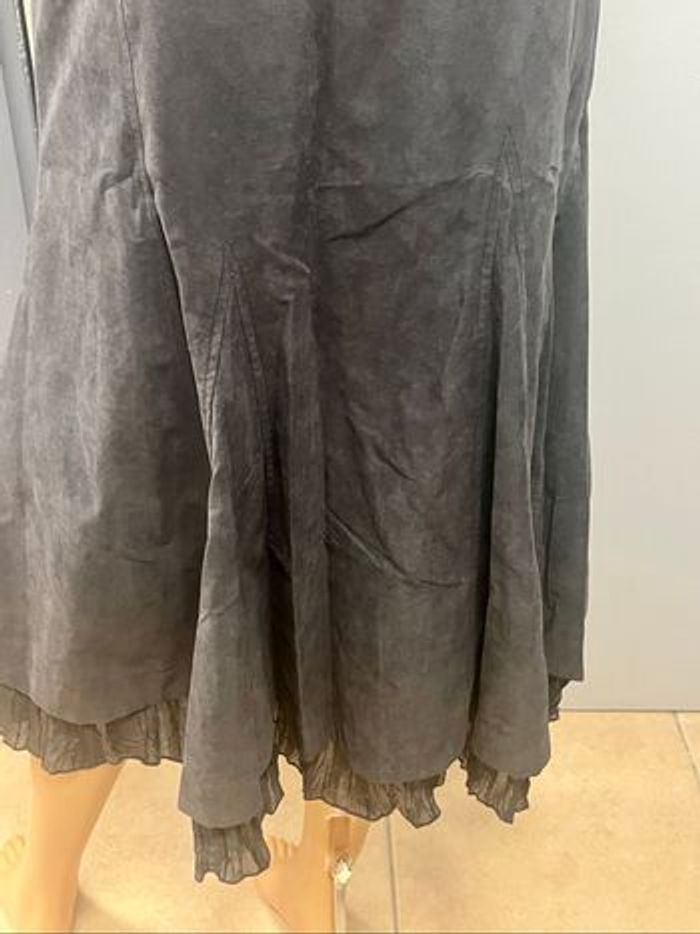 Jupe longue grise broderie - photo numéro 7