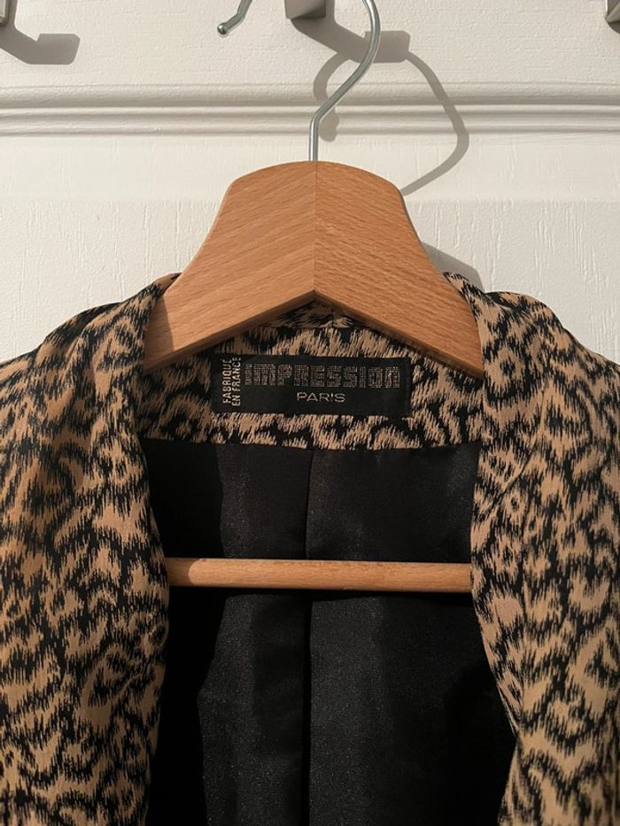 Ensemble veste et pantalon léopard, taille L - photo numéro 4