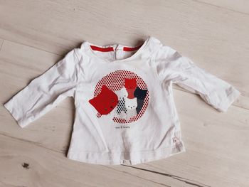 Vêtement bébé fille tee-shirt manches longues Petits chats Obaïbi 3 mois