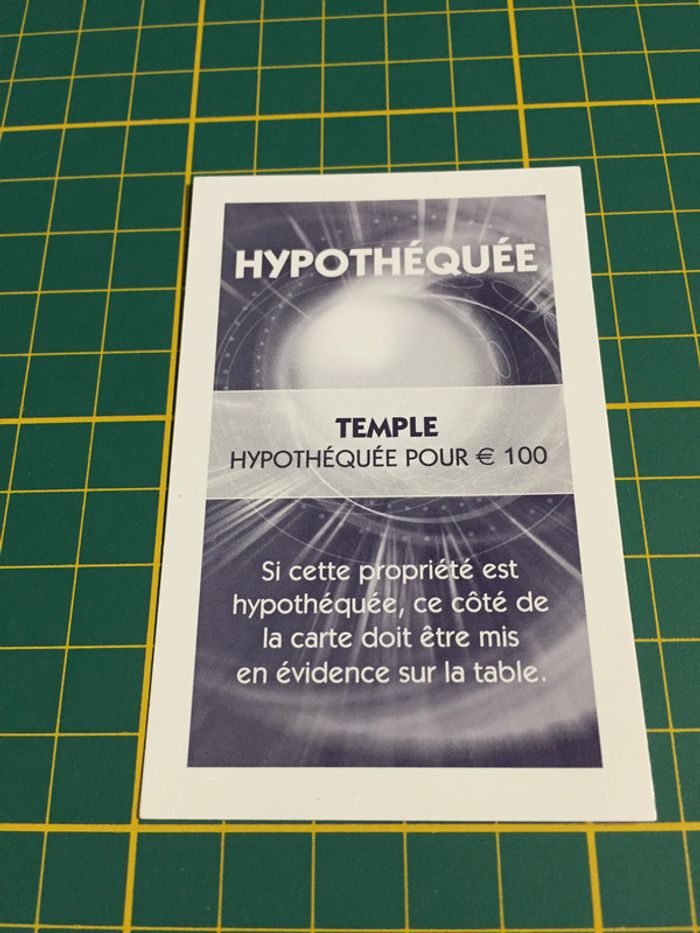 Carte Temple pièce détachée Monopoly Duel Masters Hasbro Parker Wizards #A64 - photo numéro 2