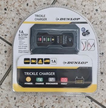 Chargeur de batterie moto, voiture, bateaux DUNLOP