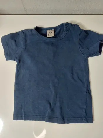 Tee-shirt bleu manche courte " Boite à malices"