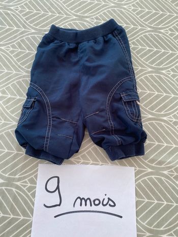 Pantalon bleu doublé 9 mois