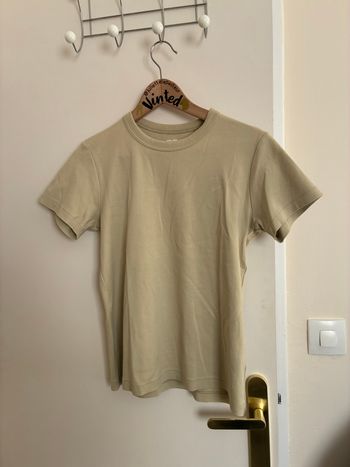 T-shirt manches courtes coton sable Uniqlo – Taille M