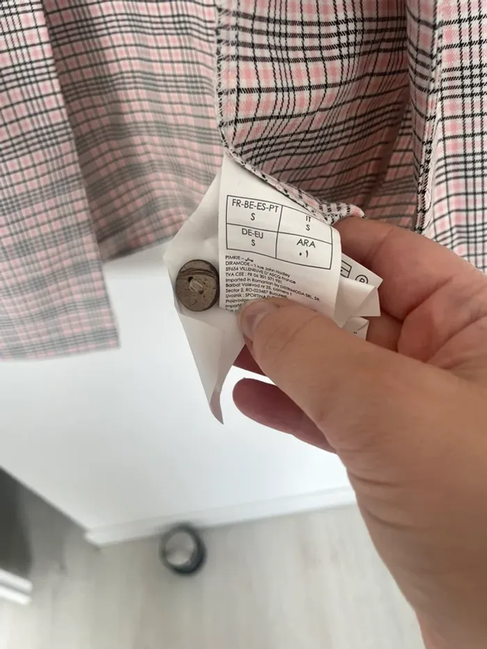 Blazer à carreaux rose - photo numéro 4