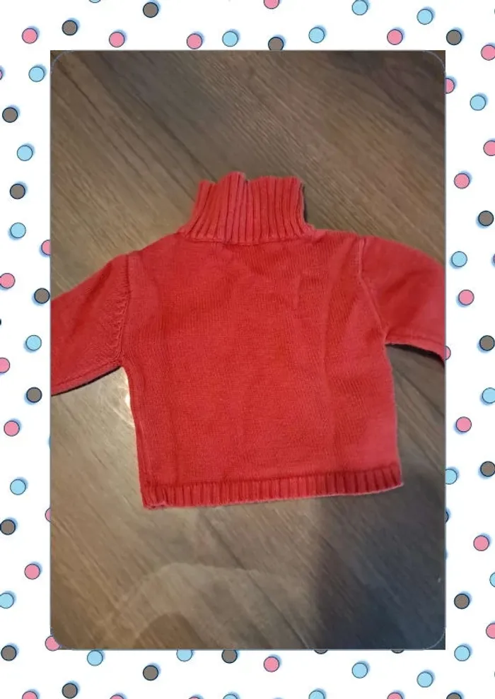 Pull rouge 6 mois - photo numéro 4