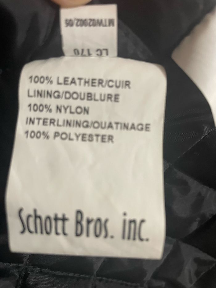 Bomber Schott en cuir marron - photo numéro 4