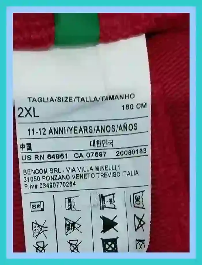 Bas jogging Benetton Italia rouge bordeaux garçon 11 à 13 ans  7474785611 - photo numéro 3