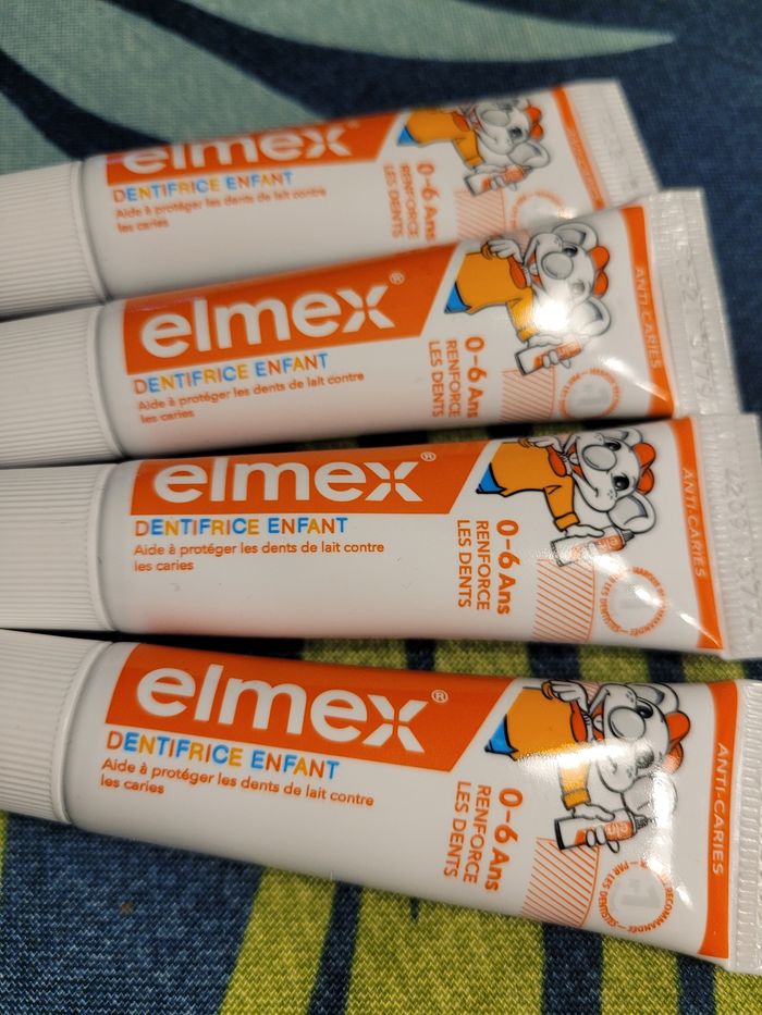 Lot de 4 tubes elmex enfant petit format dentifrice - photo numéro 2
