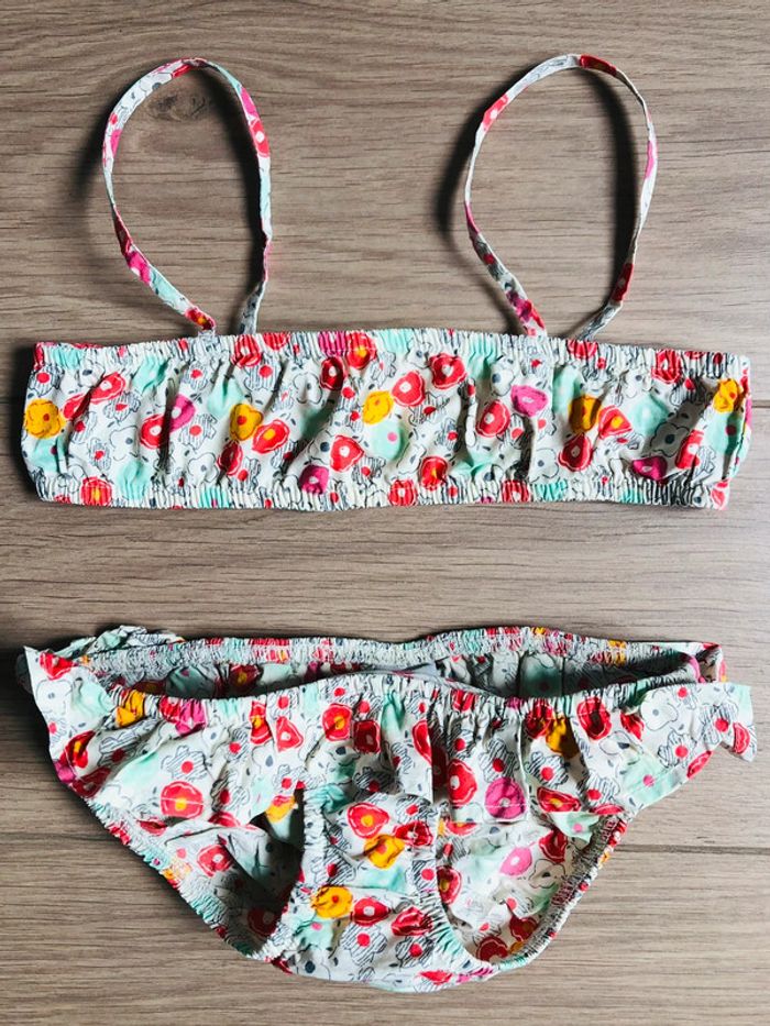 Maillot de bain 2 pièces en popeline Petit bateau T-3 ans - photo numéro 2