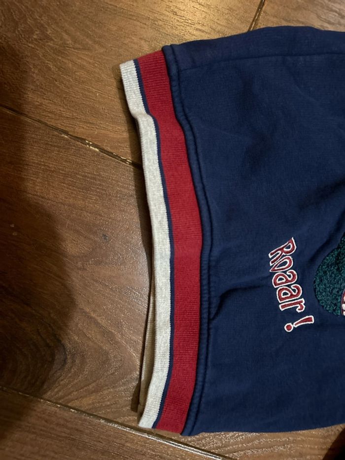 Pull à capuche en coton marine dinosaure sergent major 3 ans - photo numéro 3