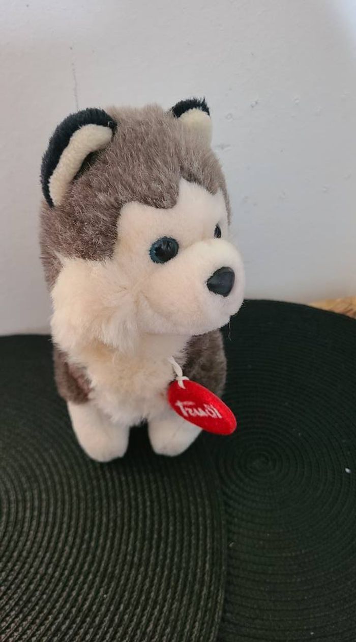 Trudi Spa Peluche husky gris et blanc - photo numéro 3