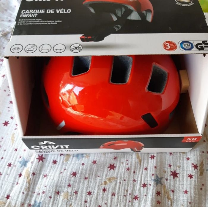 Casque de vélo / trotinette rouge Crivit pour enfant 51-56cm S/M