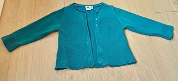Gilet vert "Grain de blé" 6M