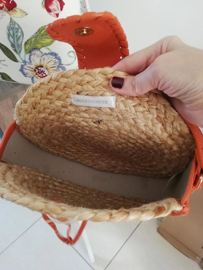 Sac bandouliere rond en paille Accessorize - photo numéro 4