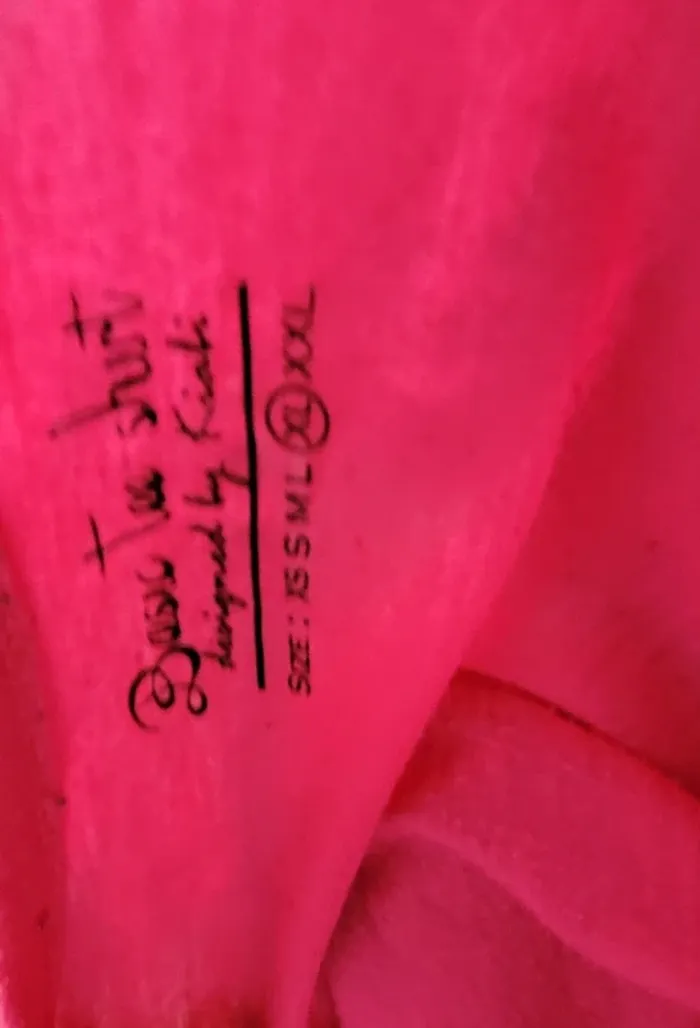 T shirt manche longue rose fluo - photo numéro 4