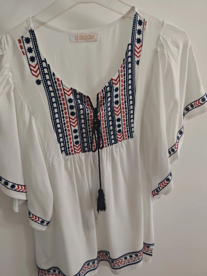 Blouse femme type bohémienne taille L - photo numéro 2