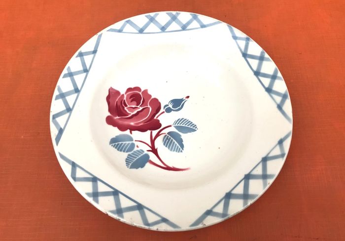 Années 1920 Assiette creuse Badonviller France Demi-Porcelaine - photo numéro 4