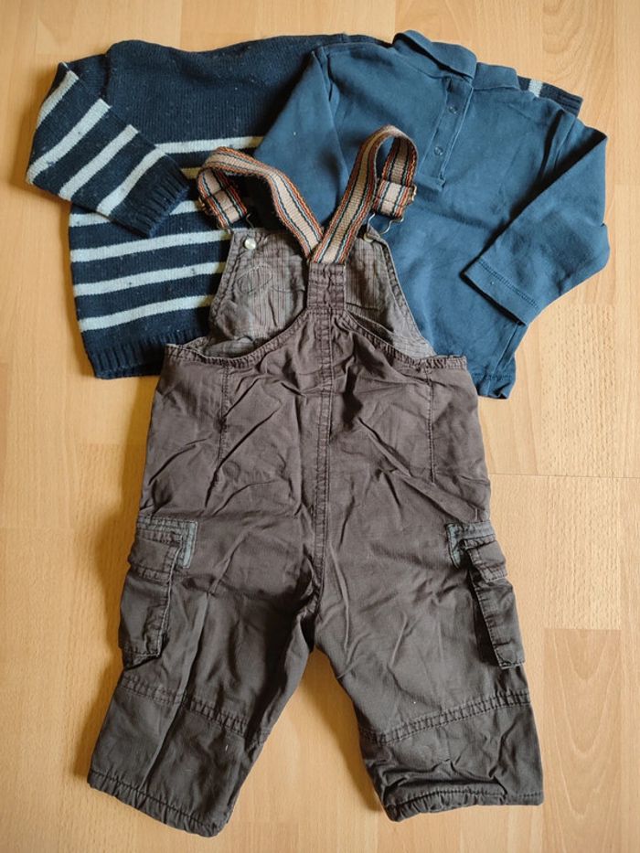 Lot salopette Sergent Major + pull Bout'chou + t-shirt manches longues et col roulé Kitchoun - photo numéro 2
