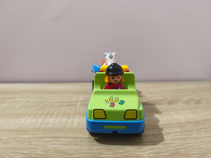 Playmobil 123 cheval avec remorque - photo numéro 2