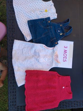 4 robe sans manche été 3 mois fille