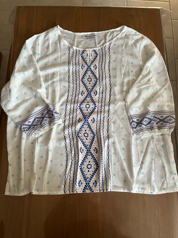 Tunique manches 3/4 blanche Atlas for women 
