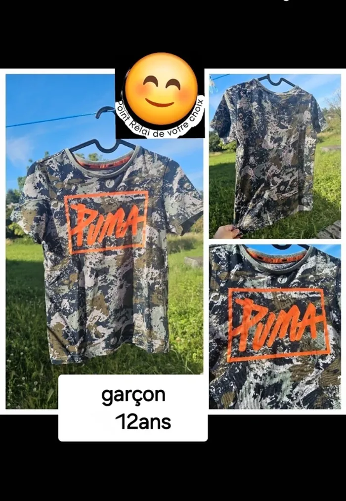 Tee-shirt puma garçon 12ans
