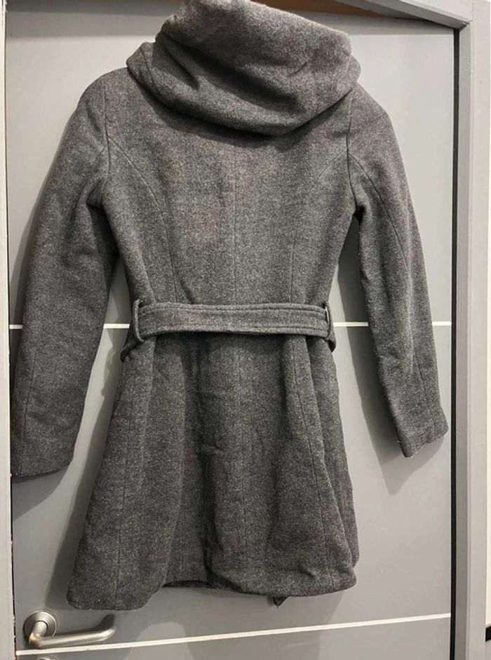 Manteau caban chaperon femme S 36 Zara gris - photo numéro 3