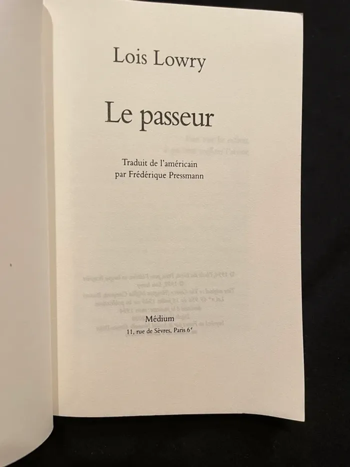 Le Passeur de Lois Lowry - photo numéro 3