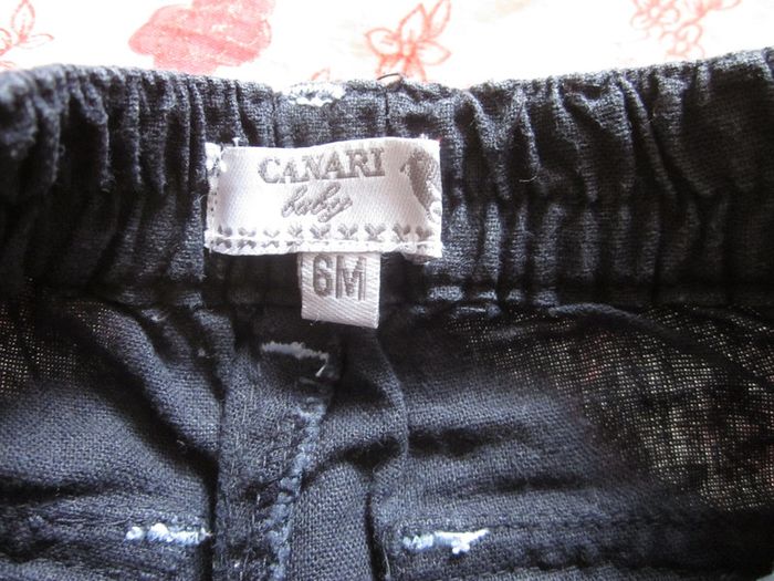 Pantalon toile bleu marine 6 mois - photo numéro 4
