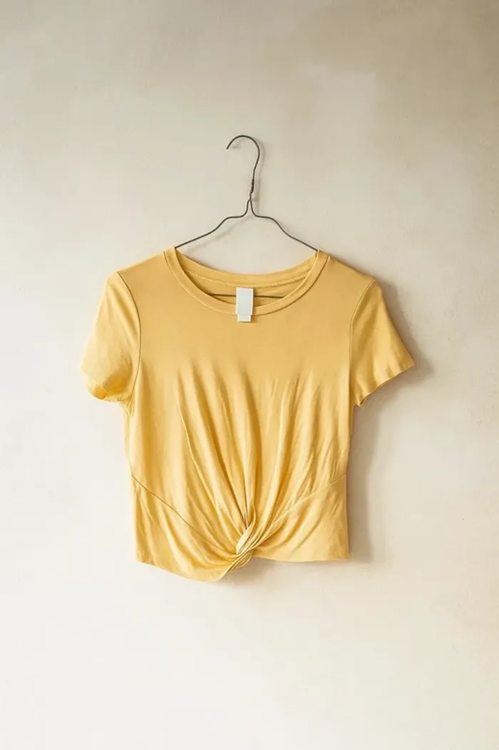 T-shirt noué jaune H&M taille 34