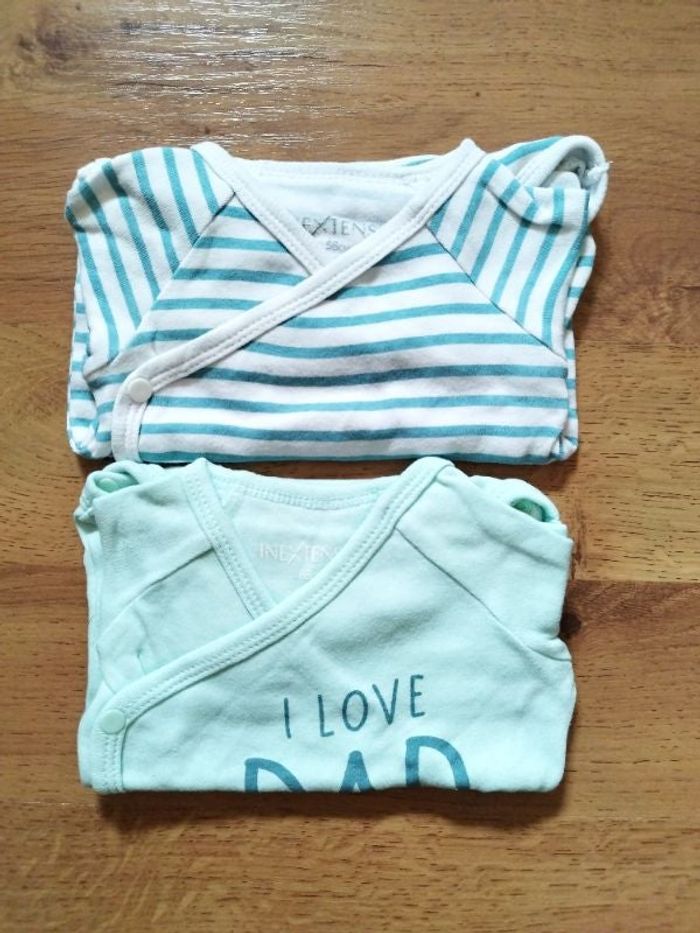 Lot de 2 bodies manches longues In Extenso 6 mois