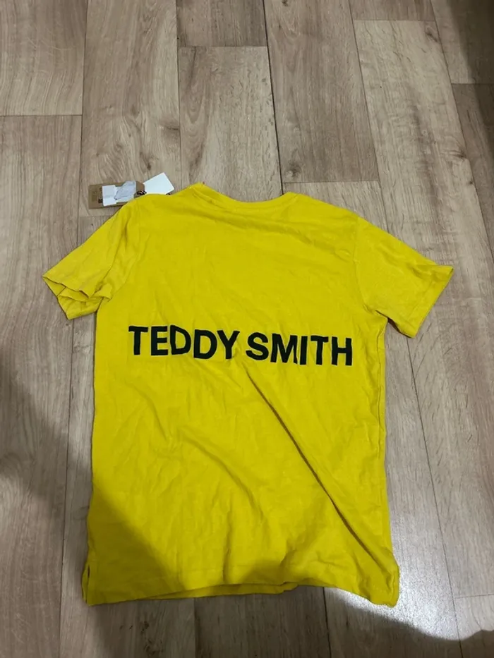 T-shirt Teddy Smith jaune logo recto verso 14ans - photo numéro 3
