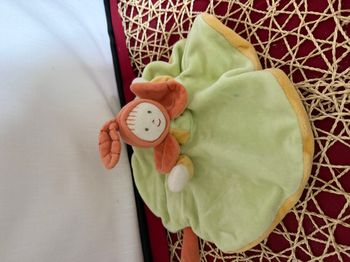 DOUDOU PLAT ROND MOULIN ROTY LUTIN vert orange jaune pomme