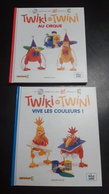 Livre à écouter ou à lire - twiki et twini au cirque / vive les couleurs- CD- apprendre L'anglais