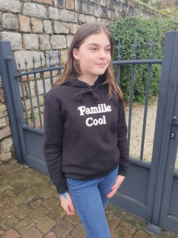 Sweat à capuche Famille Cool Taille 8 ans