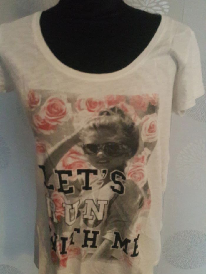 tee shirt imprimé rose - photo numéro 2
