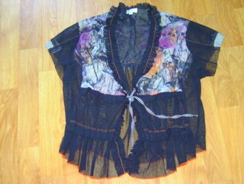 Veste SUZANNA multicolore légère voile et tulle taille S NEUVE