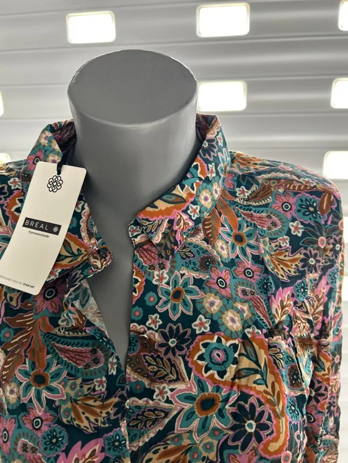 Chemise femme fleurie - photo numéro 2