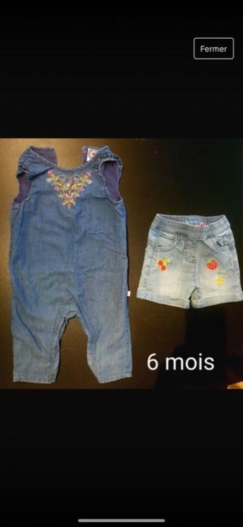 Combi jean et short en jean