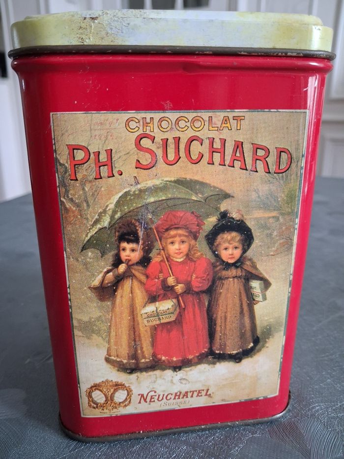 Boîte métal vintage ( chocolat Suchard) - photo numéro 2