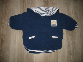 COUPE VENT BLEU MARINE BÉBÉ GARÇON "CLAYEUX" - 3 MOIS - n°01