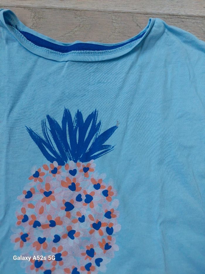 Tee shirt bleu ananas Verbaudet 6 ans - photo numéro 2